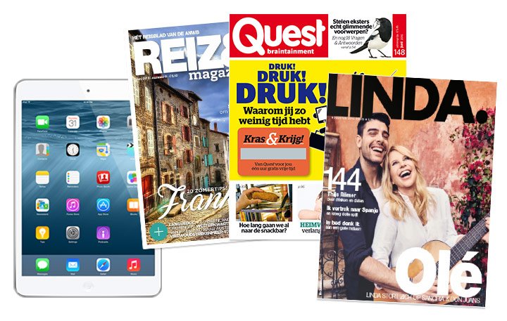 iPad en tijdschriftenbon
